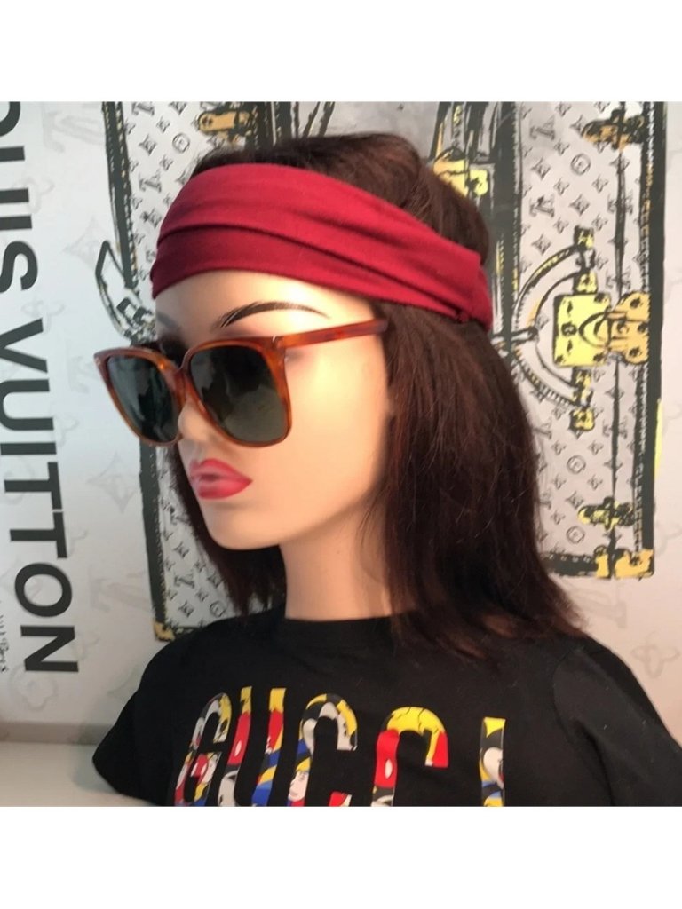 New Authentic Gucci Gg0022s 002 Havana Oversized Sunglasses